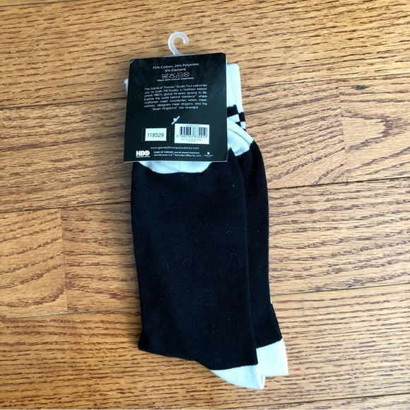 Game of Thrones Studio Tour RARE House Sigils Black Socks Women’s Size O/S NWT - Picture 5 of 6